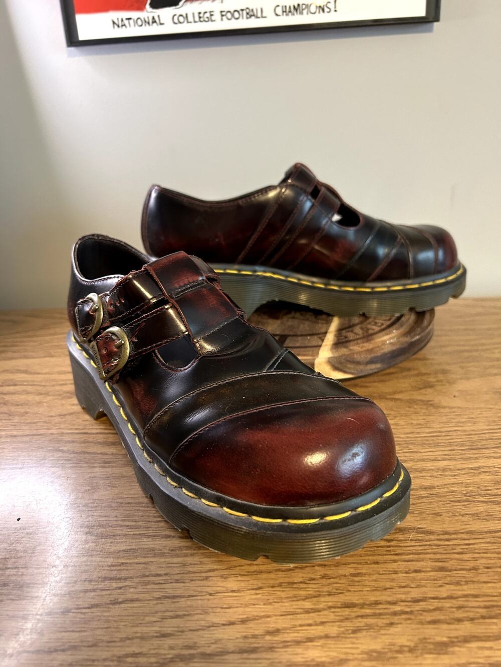 Dr Martens Allisa Oxblood Red Mary Janes size 9/EU 41